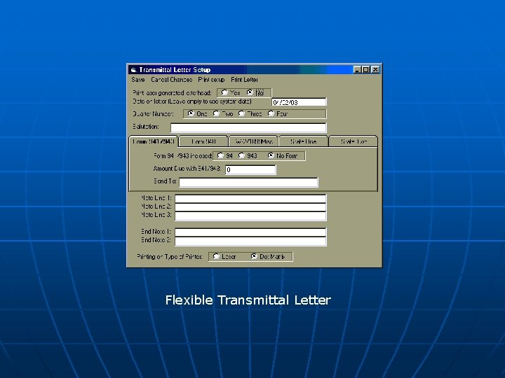 Flexible Transmittal Letter 