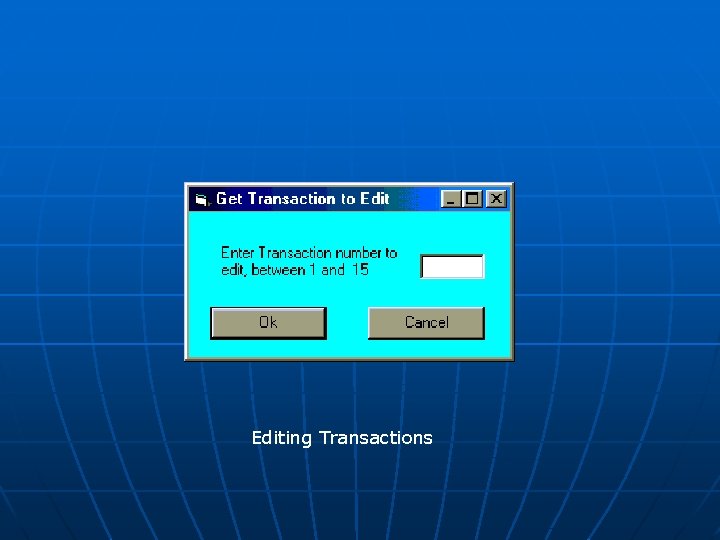 Editing Transactions 