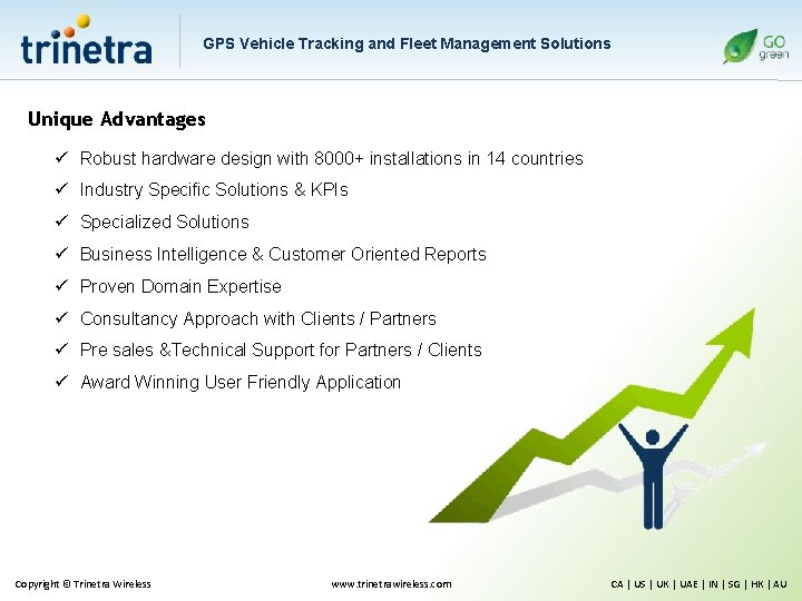 GPS Vehicle Tracking and Fleet Management Solutions Unique Advantages ü Robust hardware design with