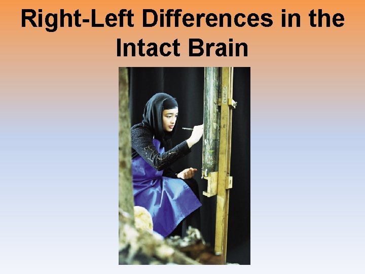 Right-Left Differences in the Intact Brain 