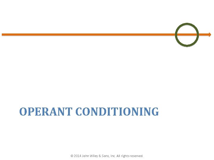 OPERANT CONDITIONING © 2014 John Wiley & Sons, Inc. All rights reserved. 