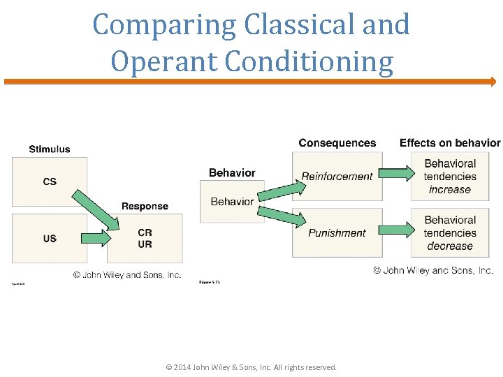 Comparing Classical and Operant Conditioning © 2014 John Wiley & Sons, Inc. All rights