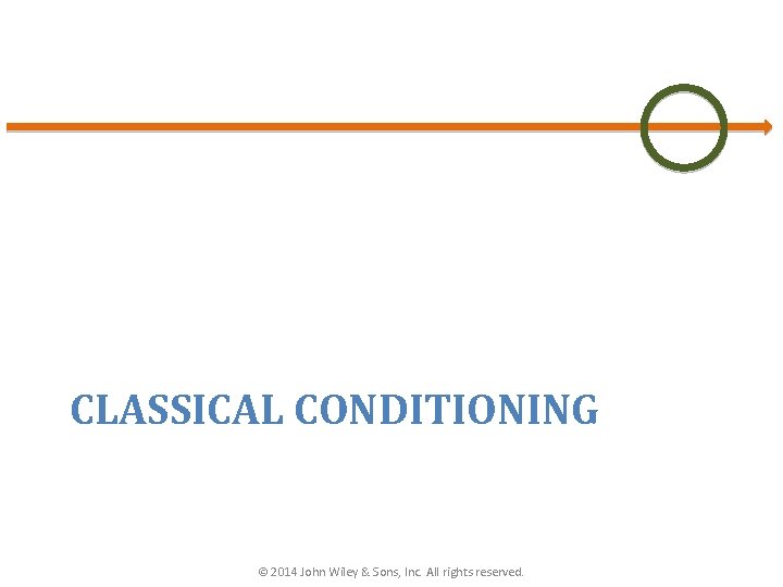 CLASSICAL CONDITIONING © 2014 John Wiley & Sons, Inc. All rights reserved. 