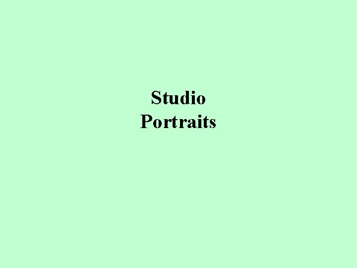 Studio Portraits 