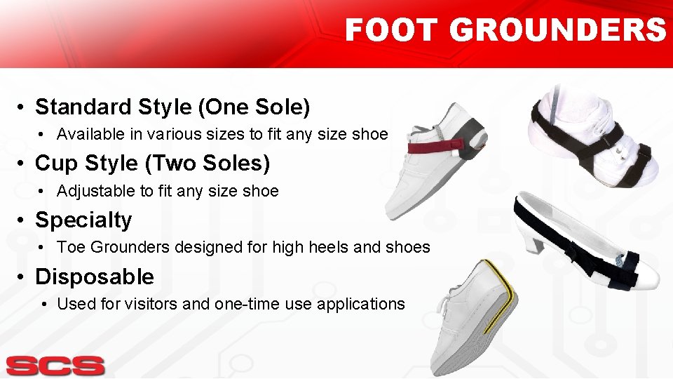 FOOT GROUNDERS • Standard Style (One Sole) • Available in various sizes to fit