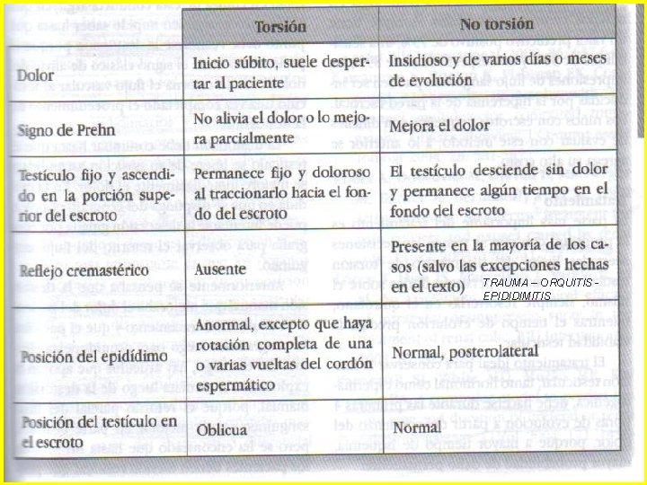 TRAUMA – ORQUITIS EPIDIDIMITIS TRAUMA – ORQUITIS EPIDIDIMITIS