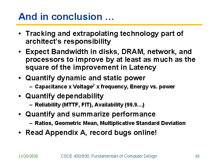 And in conclusion … • Tracking and extrapolating technology part of architect’s responsibility •