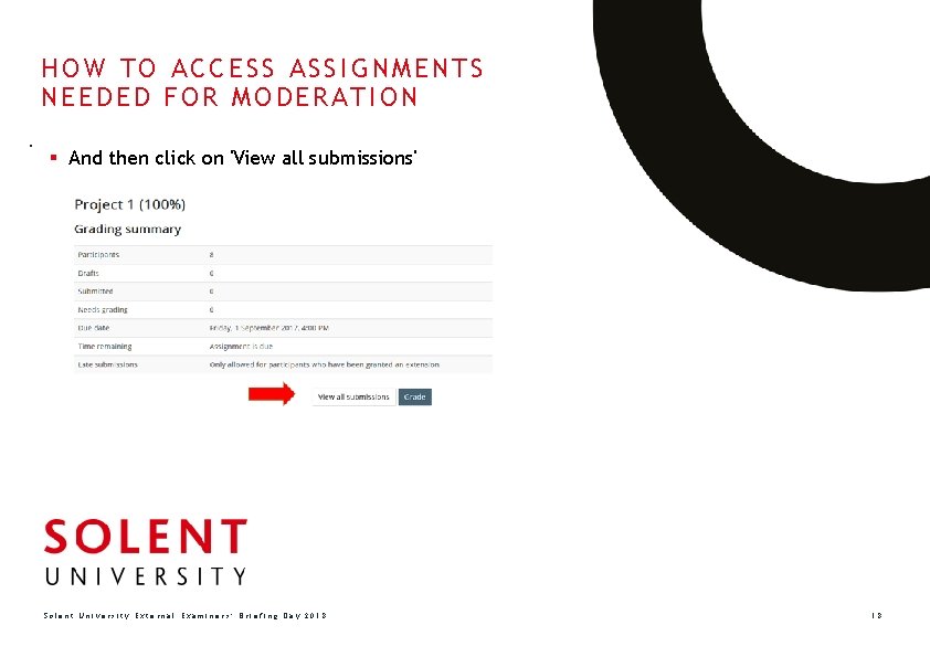 HOW TO ACCESS ASSIGNMENTS NEEDED FOR MODERATION. § And then click on 'View all