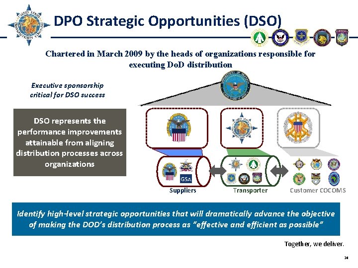 DPO Strategic Opportunities (DSO) Chartered in March 2009 by the heads of organizations responsible