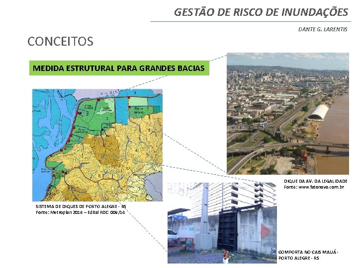 GESTÃO DE RISCO DE INUNDAÇÕES CONCEITOS DANTE G. LARENTIS MEDIDA ESTRUTURAL PARA GRANDES BACIAS GESTÃO DE RISCO DE INUNDAÇÕES CONCEITOS DANTE G. LARENTIS MEDIDA ESTRUTURAL PARA GRANDES BACIAS
