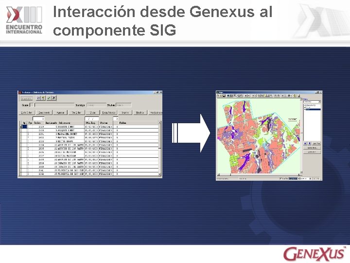 Interacción desde Genexus al componente SIG 