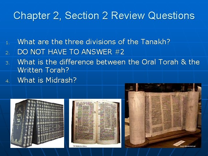 Chapter 2, Section 2 Review Questions 1. 2. 3. 4. What are three divisions