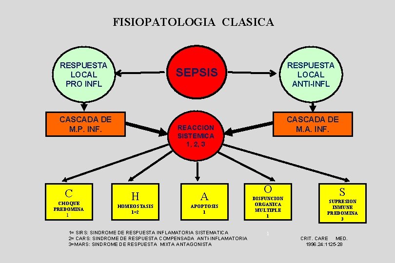 FISIOPATOLOGIA CLASICA RESPUESTA LOCAL PRO INFL SEPSIS CASCADA DE M. P. INF. C CHOQUE