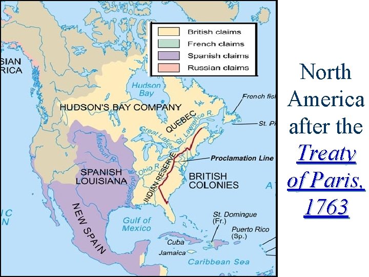 North America after the Treaty of Paris, 1763 