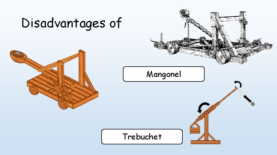 Disadvantages of Mangonel Trebuchet 