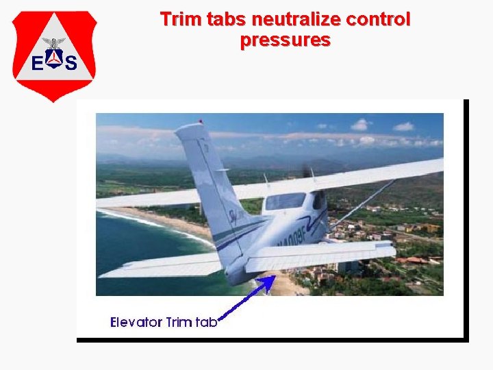 Trim tabs neutralize control pressures 