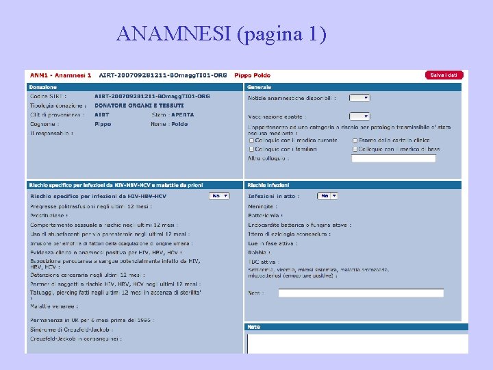 ANAMNESI (pagina 1) 