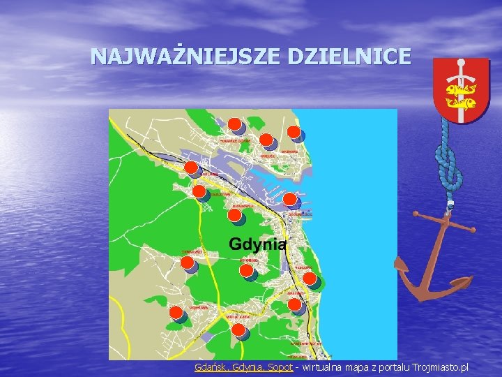 NAJWAŻNIEJSZE DZIELNICE Gdańsk, Gdynia, Sopot - wirtualna mapa z portalu Trojmiasto. pl 