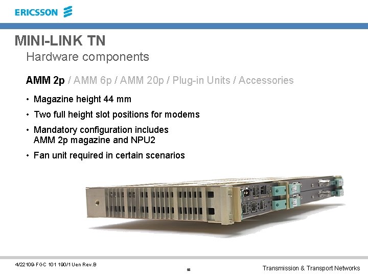 MINI-LINK TN Hardware components AMM 2 p / AMM 6 p / AMM 20
