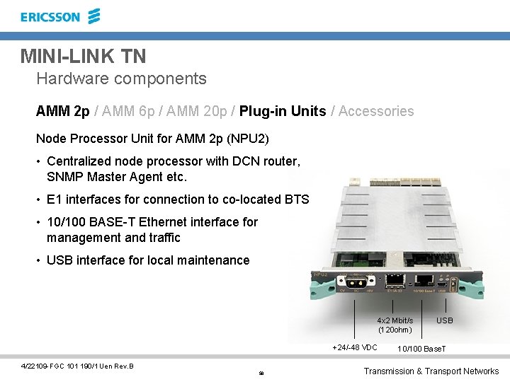 MINI-LINK TN Hardware components AMM 2 p / AMM 6 p / AMM 20