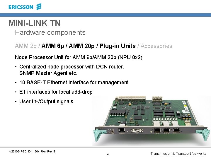 MINI-LINK TN Hardware components AMM 2 p / AMM 6 p / AMM 20