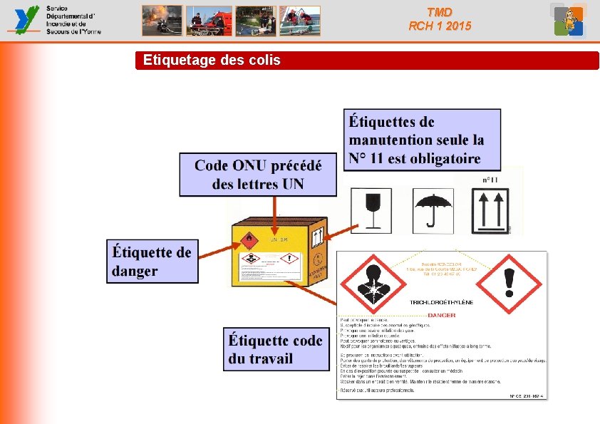 TMD RCH 1 2015 Etiquetage des colis 