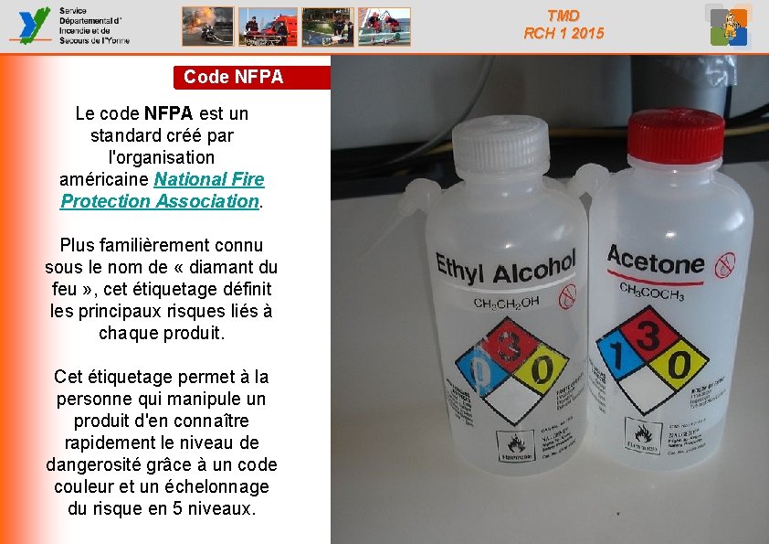 TMD RCH 1 2015 Code NFPA Le code NFPA est un standard créé par