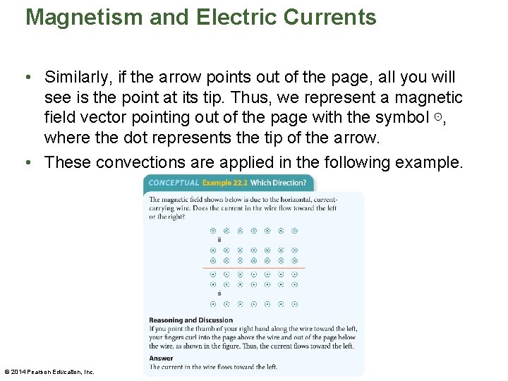 Magnetism and Electric Currents • Similarly, if the arrow points out of the page,