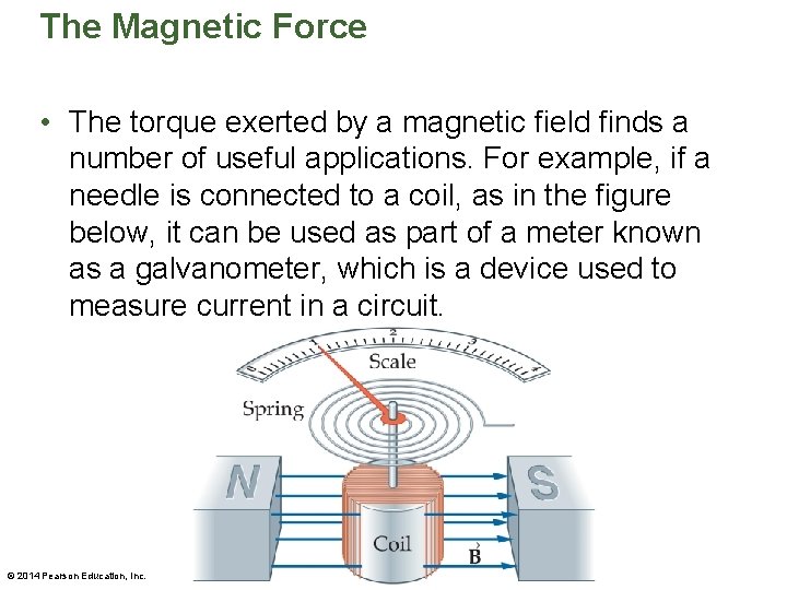 The Magnetic Force • The torque exerted by a magnetic field finds a number