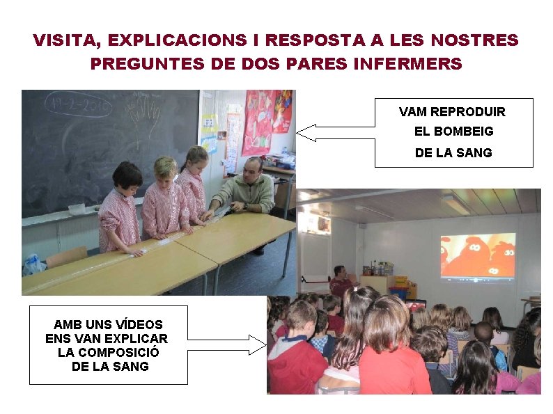 VISITA, EXPLICACIONS I RESPOSTA A LES NOSTRES PREGUNTES DE DOS PARES INFERMERS VAM REPRODUIR