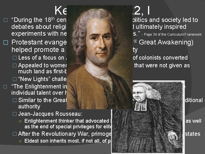 Key Concept 3. 2, I � “During the 18 th century, new ideas about Key Concept 3. 2, I � “During the 18 th century, new ideas about