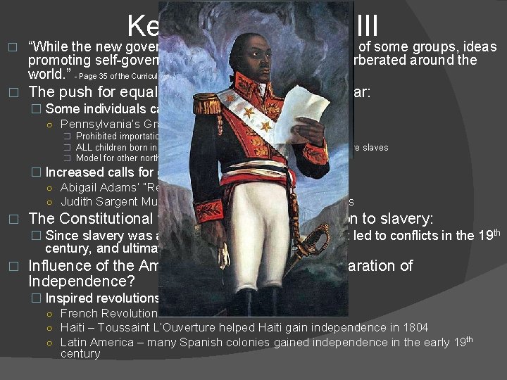 Key Concept 3. 2, III � “While the new governments continued to limit rights Key Concept 3. 2, III � “While the new governments continued to limit rights