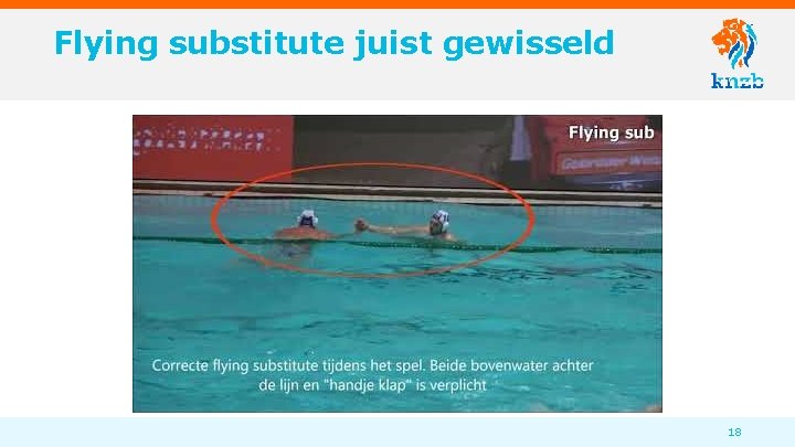 Flying substitute juist gewisseld 18 