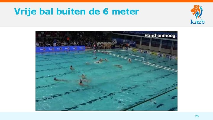 Vrije bal buiten de 6 meter 25 