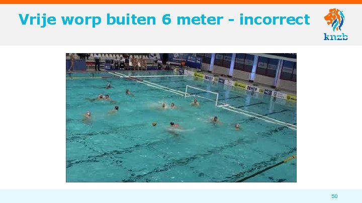 Vrije worp buiten 6 meter - incorrect 50 