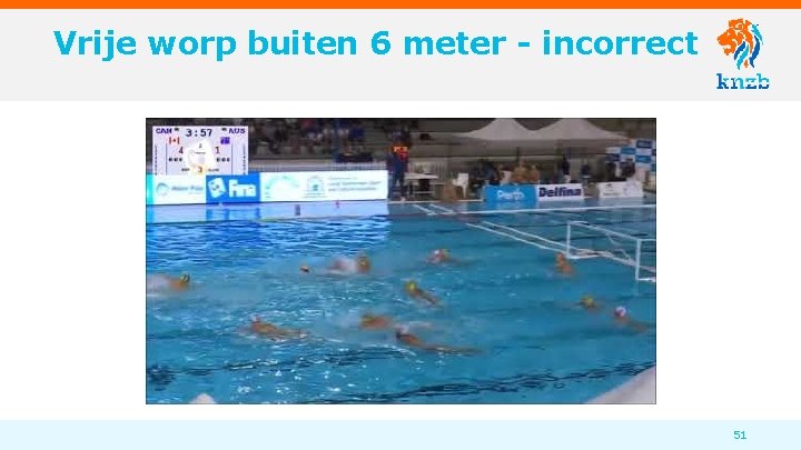 Vrije worp buiten 6 meter - incorrect 51 