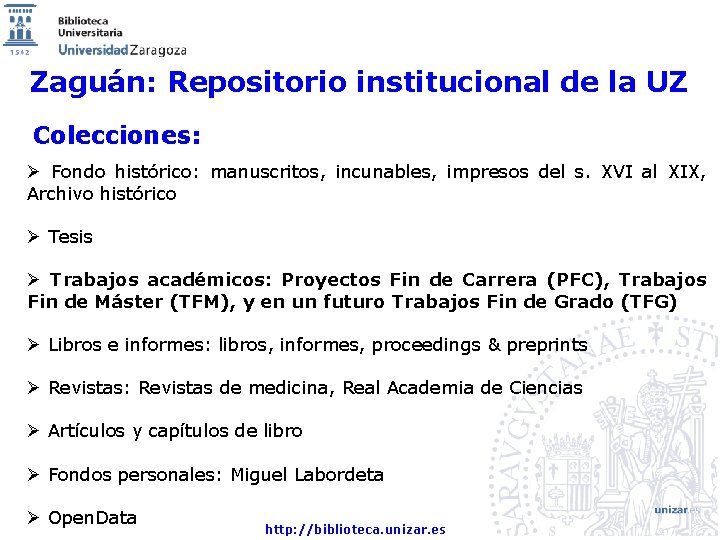 Zaguán: Repositorio institucional de la UZ Colecciones: Ø Fondo histórico: manuscritos, incunables, impresos del