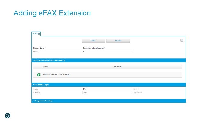 Adding e. FAX Extension 
