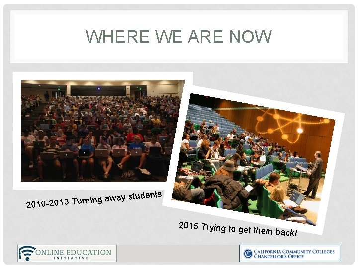 WHERE WE ARE NOW students y a w a g in n r u