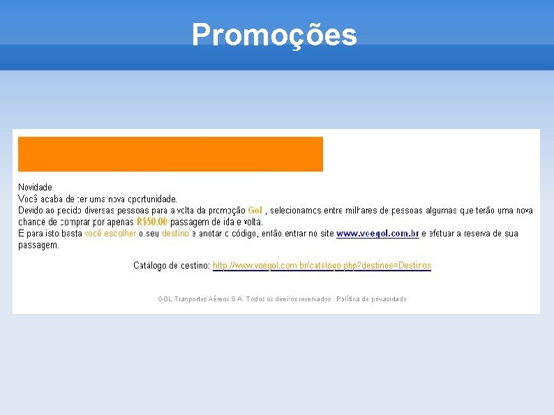 Promoções 