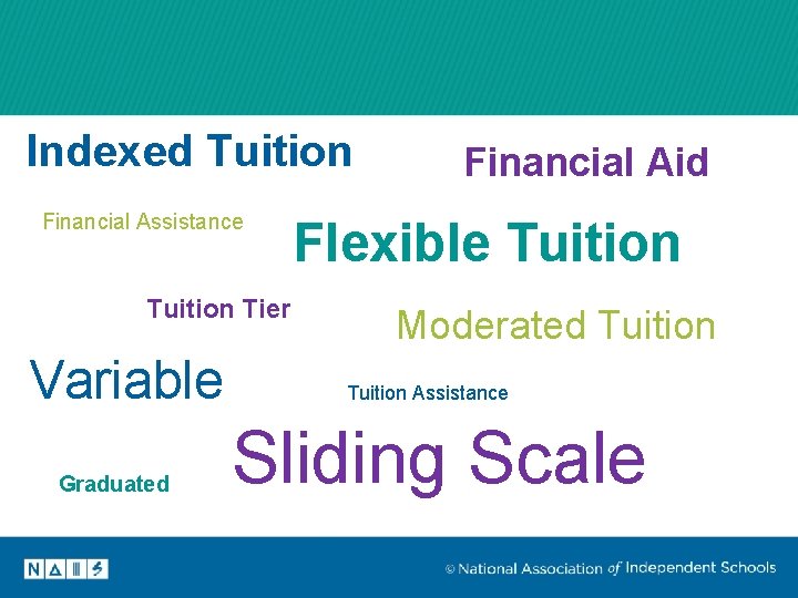 Indexed Tuition Financial Assistance Tuition Tier Variable Graduated Financial Aid Flexible Tuition Moderated Tuition
