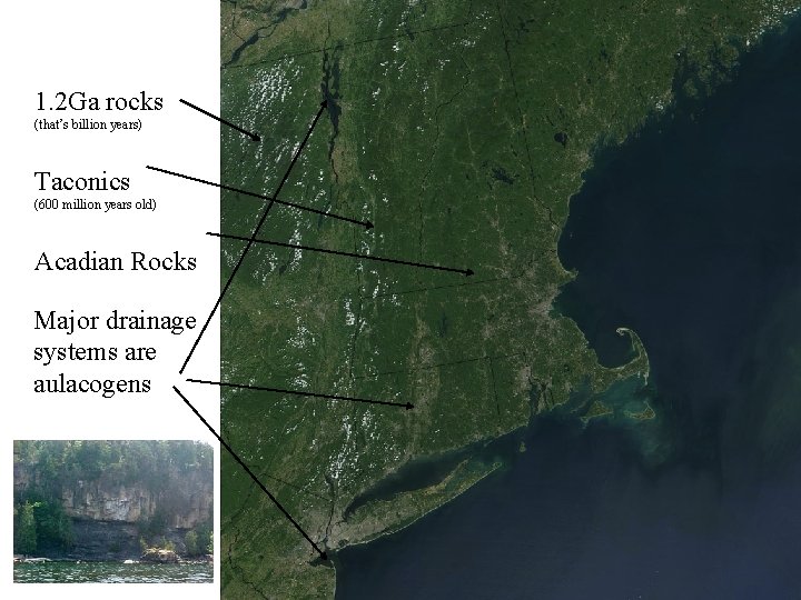 1. 2 Ga rocks (that’s billion years) Taconics (600 million years old) Acadian Rocks