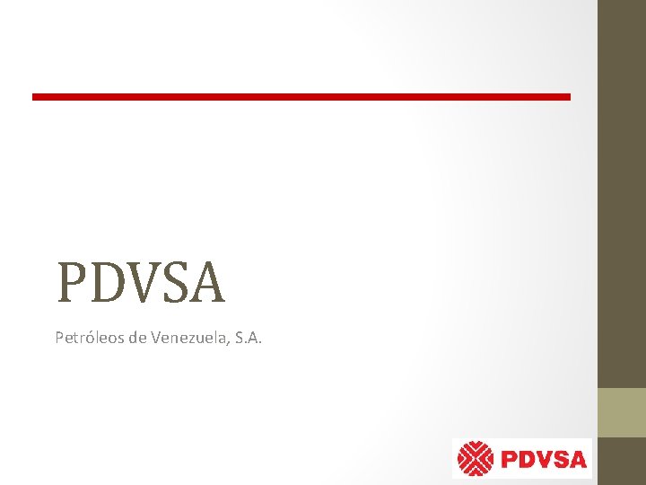 PDVSA Petróleos de Venezuela, S. A. 