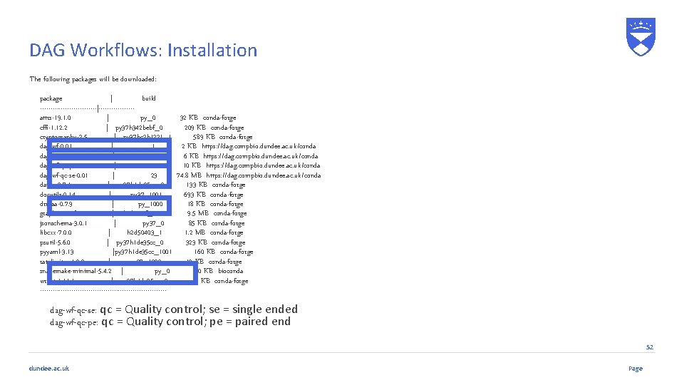 DAG Workflows: Installation The following packages will be downloaded: package | build --------------|--------attrs-19. 1.