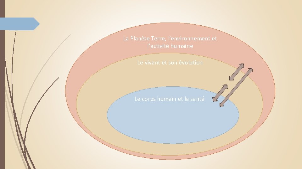 La Planète Terre, l’environnement et l’activité humaine Le vivant et son évolution Le corps