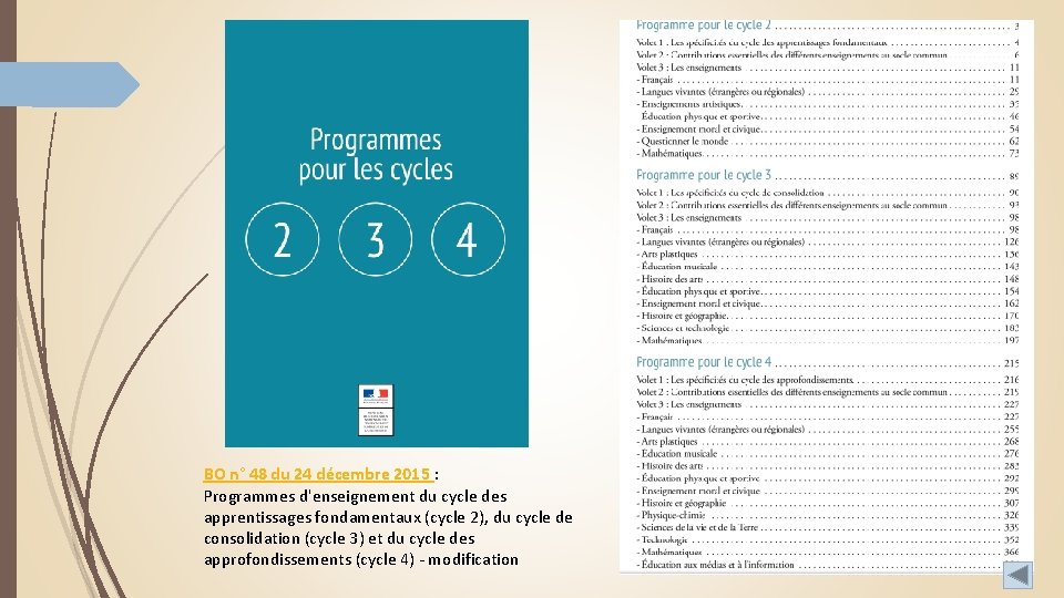 BO n° 48 du 24 décembre 2015 : Programmes d'enseignement du cycle des apprentissages