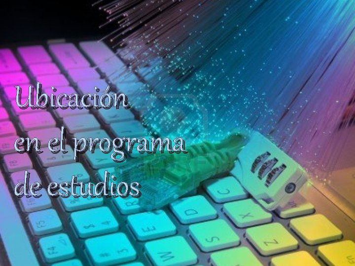 Ubicación en el programa de estudios 