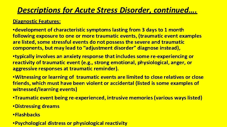 Trauma and Stressor Related Disorders University of Manoa