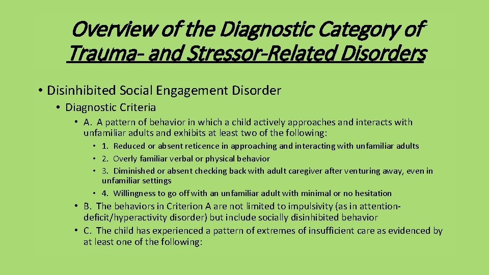 Trauma and Stressor Related Disorders University of Manoa