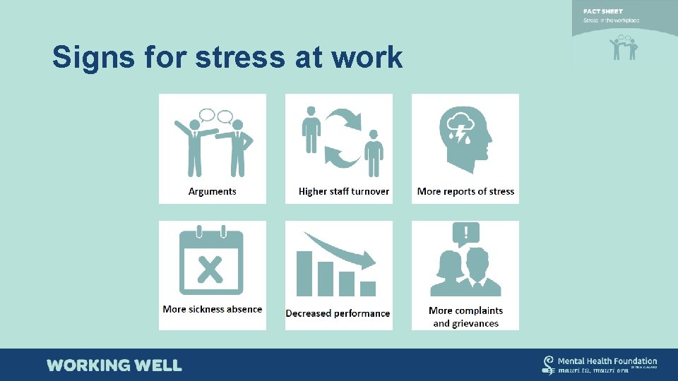 Signs for stress at work 